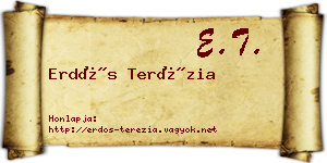 Erdős Terézia névjegykártya